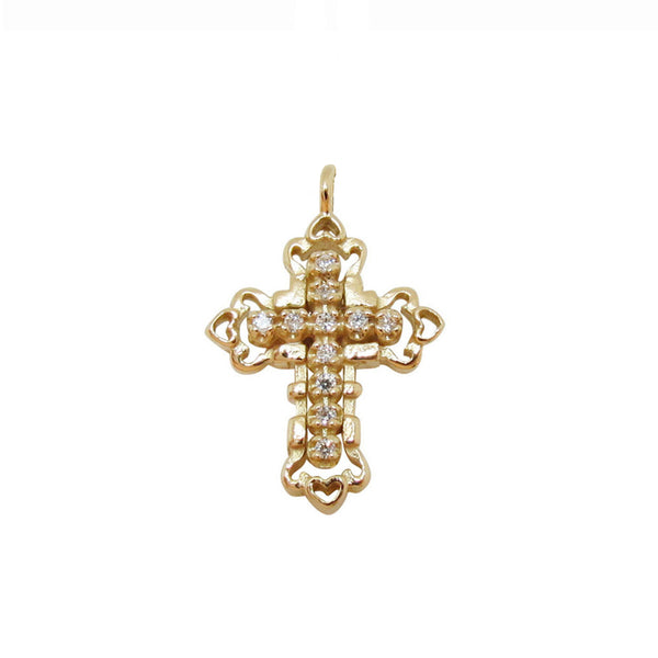 BABY CONSORT CROSS PENDANT w/ DIAMONDS
