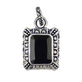 GOD SQUARE PENDANT w/ ONYX