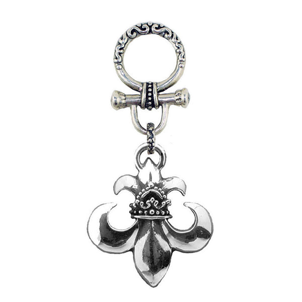 ROYAL ORDER FLEUR DE LIS w/ CROWN & TOGGLE PENDANT