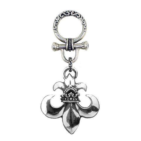 ROYAL ORDER FLEUR DE LIS w/ CROWN & TOGGLE PENDANT