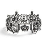 QUEEN CROWN TRELLIS BRACELET w/ CZs