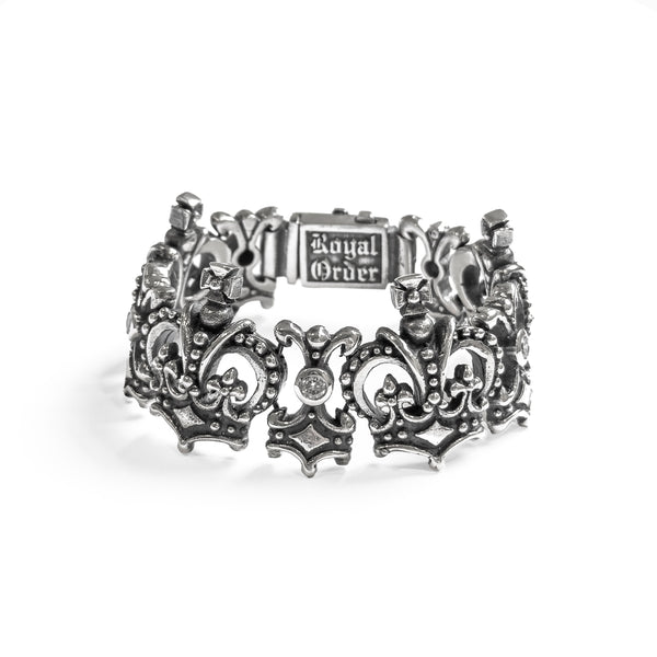 QUEEN CROWN TRELLIS BRACELET