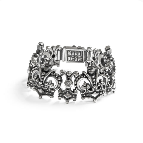 QUEEN CROWN TRELLIS BRACELET