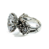 LARGE AMELIA HEART RING w/ CZ