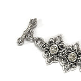 DOUBLE FLEUR DES LIS TRELLIS BRACELET w/ CZ