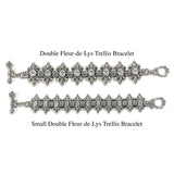 DOUBLE FLEUR-DE-LYS TRELLIS BRACELET w/ CZ