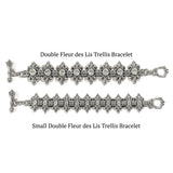 DOUBLE FLEUR DES LIS TRELLIS BRACELET w/ CZ