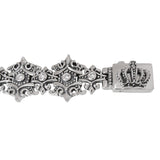 SMALL KING CROWN TRELLIS BRACELET w/ CZs