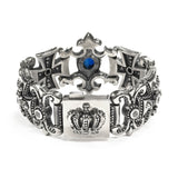 CROSS TRELLIS BRACELET w/ AMULET & CZs