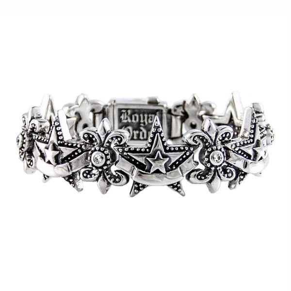 SMALL BANNER STAR TRELLIS BRACELET w/ CZs