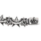 SMALL STAR BANNER TRELLIS BRACELET w/ CZs