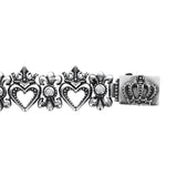 SMALL ROYAL HEARTS TRELLIS BRACELET w/ CZs