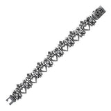 SMALL ROYAL HEARTS TRELLIS BRACELET w/ CZs