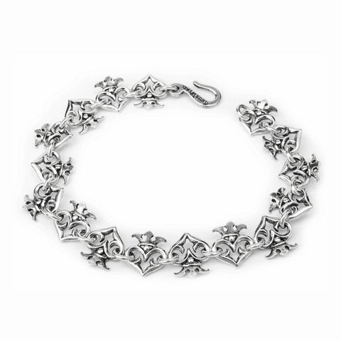 ALTERNATING CROWNED HEARTS BRACELET