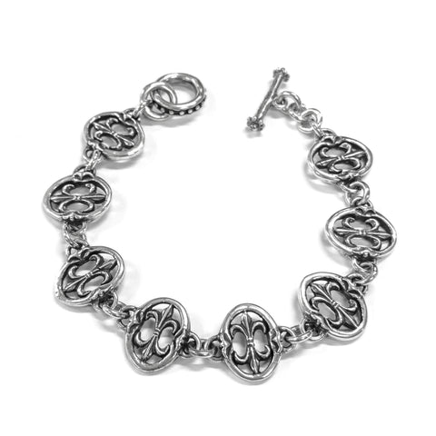 OVAL FLEUR-DE-LYS BRACELET