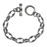 REGAL CHAIN BRACELET w/ TOGGLE & CZs