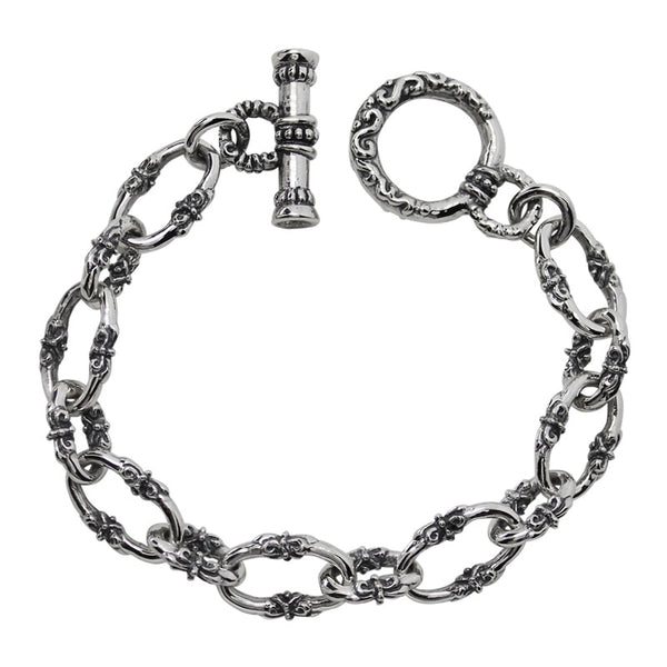 REGAL CHAIN BRACELET w/ TOGGLE & CZs