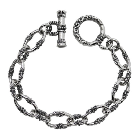 REGAL CHAIN BRACELET w/ TOGGLE & CZs