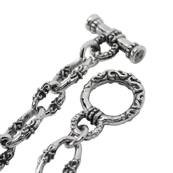 REGAL CHAIN LINK BRACELET w/ TOGGLE & CZs