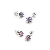 TINY CROWN STUDS w/ CZ