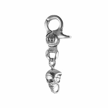 PIRATE SKULL KEY CHAIN w/ CROWN CLIP