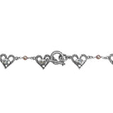 ETERNAL HEART NECKLACE w/ CZ & PEARLS
