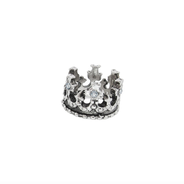 ROYAL CROWN PENDANT w/ 5 DIAMONDS