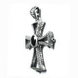 MONARCH CROSS PENDANT w/ DIAMONDS & ONYX