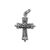 SMALL CORONATION CROSS PENDANT w/ CROWNS & FLEUR-DE-LYS