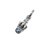 TINY CROWN PENDANT w/ 1 DIAMOND & PEARL