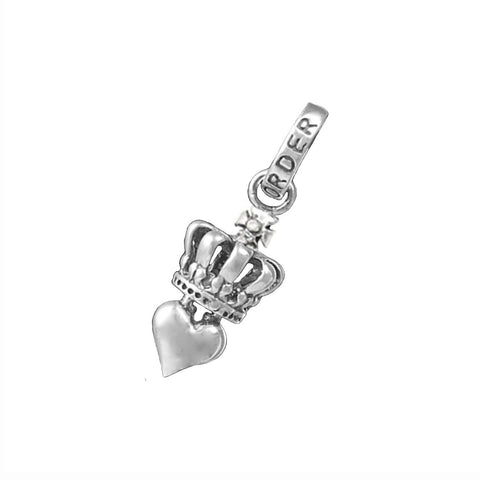 TINY CROWN PENDANT w/ HEART
