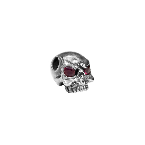 SMALL SILENT SKULL PENDANT w/ HOLES & CZs