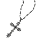 SARAH CROSS OF CROWNS PENDANT w/ CZ
