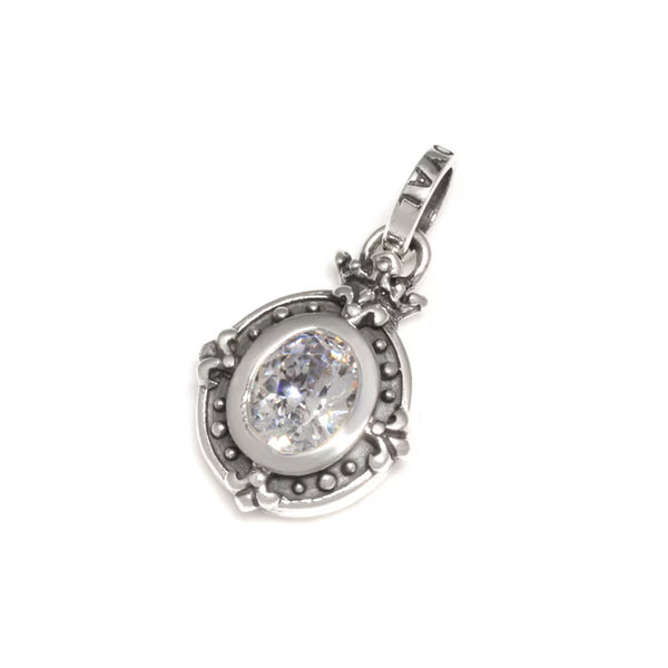 DEMI GOD OVAL PENDANT w/ CZ