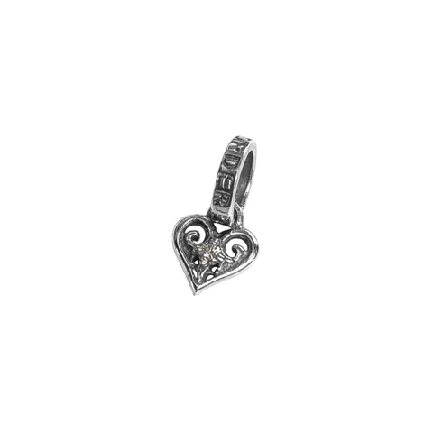 TINY ALLEGRA HEART PENDANT w/ DIAMOND