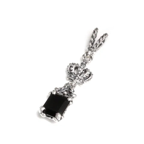 SMALL ANTOINETTE CROWN PENDANT w/ ONYX