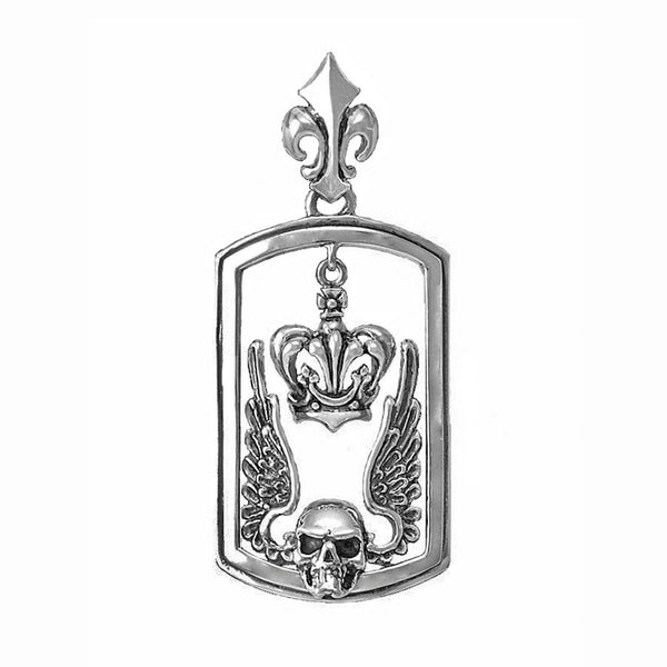 CITADEL DOG TAG FRAME PENDANT w/ CROWN
