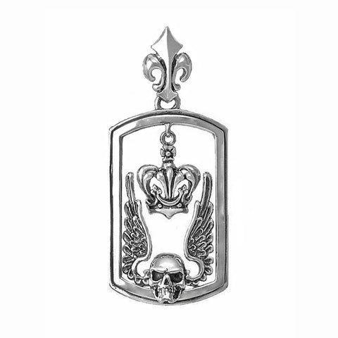 CITADEL DOG TAG FRAME PENDANT w/ CROWN
