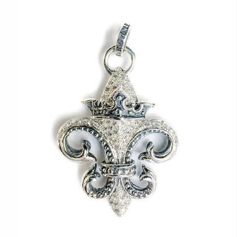 MONARCH FLEUR DES LIS PENDANT w/ PAVÉ DIAMONDS