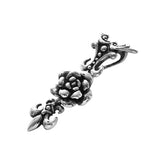 ROSE & FLEUR-DE-LYS w/ FLEUR-DE-LYS DROP PENDANT
