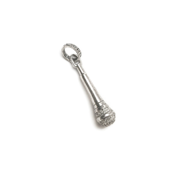 SMALL MICROPHONE w/ DIAMONDS PENDANT