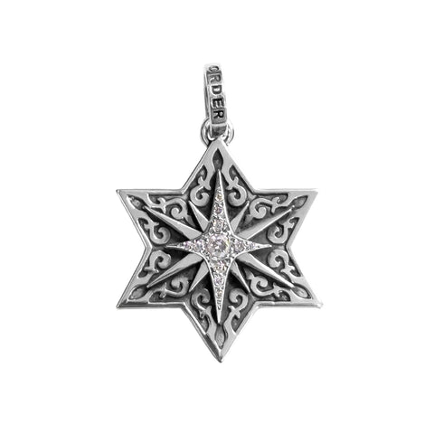 TATTOO STAR OF DAVID PENDANT w/ PCZ