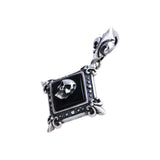 FLEUR-DE-LYS FRAMED ONYX PENDANT w/ EMBLEM