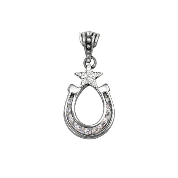 LUCKY STAR HORSESHOE PENDANT w/ PAVÉ DIAMONDS