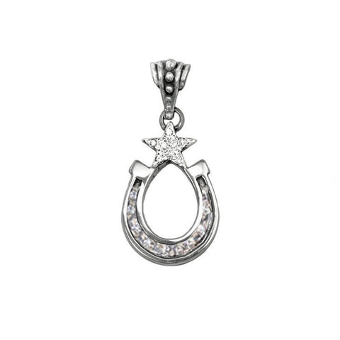 LUCKY STAR HORSESHOE PENDANT w/ PAVÉ DIAMONDS