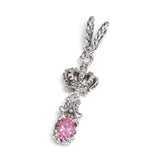 SMALL ANTOINETTE CROWN PENDANT w/ OVAL CZ