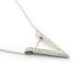 SHOWGIRL PENDANT w/ PAVÉ CZS ON TINY CHAIN