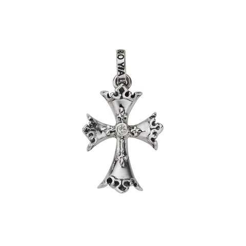CARMELENGO CROSS CHARM PENDANT w/ CZ