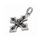 MEDIUM HARMONY CROSS PENDANT w/ CROWN & CZS