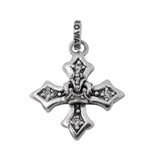 MEDIUM HARMONY CROSS PENDANT w/ CROWN & CZS